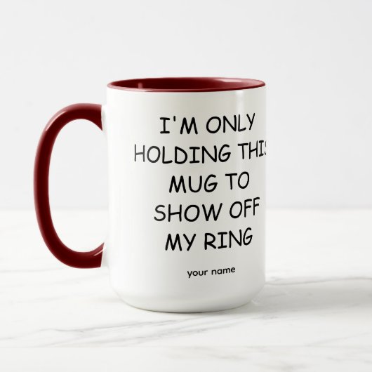 Mug Funny Fiançailles Future Mme Fiance Rustic (Gauche)