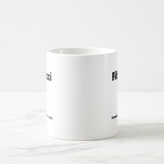 Mug Funny Fibonacci corps formé Surpoids Obésité (Centre)