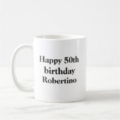 Mug Funny Fifty Countdown a commencé 50ème anniversair (Gauche)