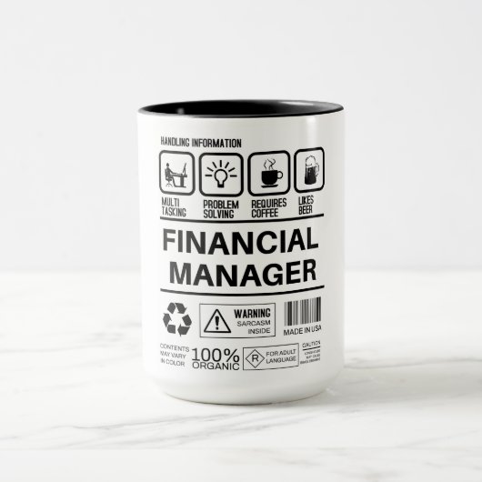 Mug Funny Financial Manager Handling Information (Centre)