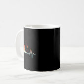 Mug Funny Fishing Heartbeat Retro Fish Fishman (Devant gauche)