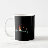 Mug Funny Fishing Heartbeat Retro Fish Fishman (Gauche)
