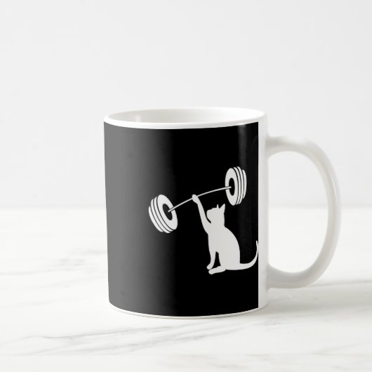 Mug Funny Fitness Weight Strength Gym Cat Lifting For (Droite)