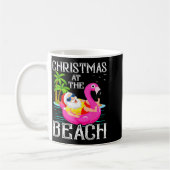 Mug Funny Flamingo Float Santa Claus Christmas At The (Gauche)