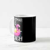 Mug Funny Flamingo Float Santa Claus Christmas At The  (Devant gauche)
