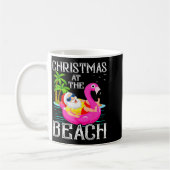 Mug Funny Flamingo Float Santa Claus Christmas At The  (Gauche)