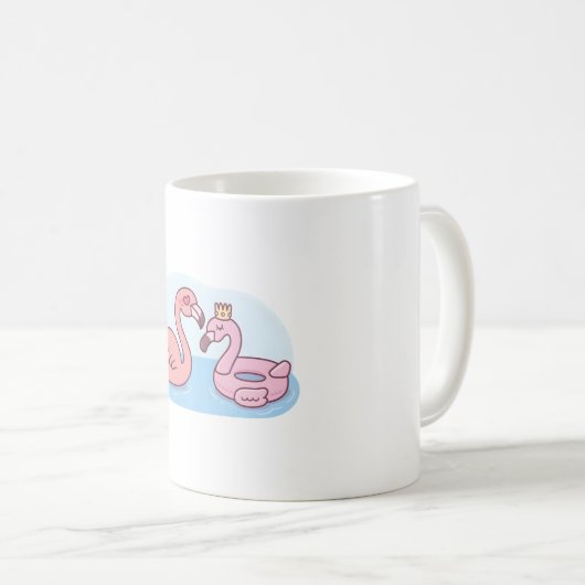 Mug Funny Flamingo Loves Pink Flamingo Pool Float (Devant droit)