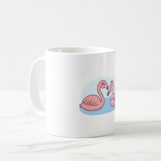 Mug Funny Flamingo Loves Pink Flamingo Pool Float (Devant gauche)