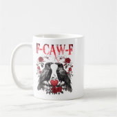 Mug Funny Floral Heart Raven F-caw-f Anti Valentin's D (Gauche)