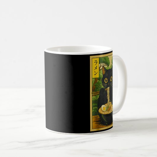 Mug Funny Forest Ramen Cat Japanese Noodle Kitten (Devant droit)
