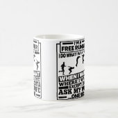 Mug Funny Free Running - Traceur Runner Parkour (Centre)