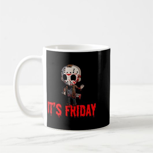 Mug Funny Friday 13th Funny Halloween Horror  (Gauche)
