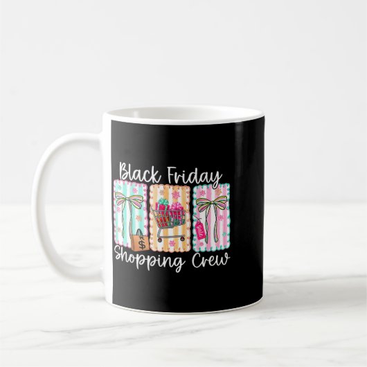Mug Funny Friday Shopng Crew Christmas Black Shopng Fa (Gauche)