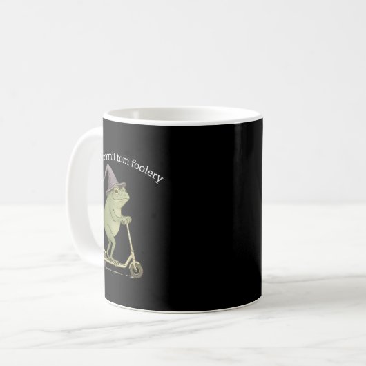 Mug Funny Frog Graphic Saying Off To Commit Tom Fooler (Devant gauche)