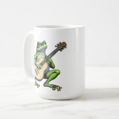 Mug Funny Frog Jouer de la guitare Personnalisée (Devant gauche)