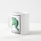Mug Funny Frog with Knife – "I Beg to Differ" Meme (Devant gauche)