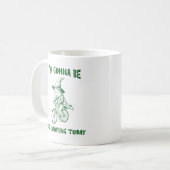 Mug Funny Frog Wizard Riding A Bicycle Sarcastic Quote (Devant gauche)