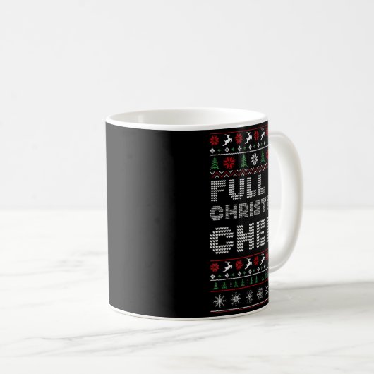 Mug Funny Full Of Christmas Cheer Beer Ugly Matching C (Devant droit)