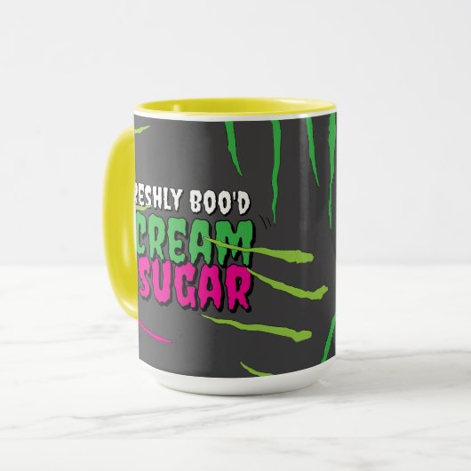 Mug Funny Fun Zombie Scratched Scream & Sugar (Devant gauche)
