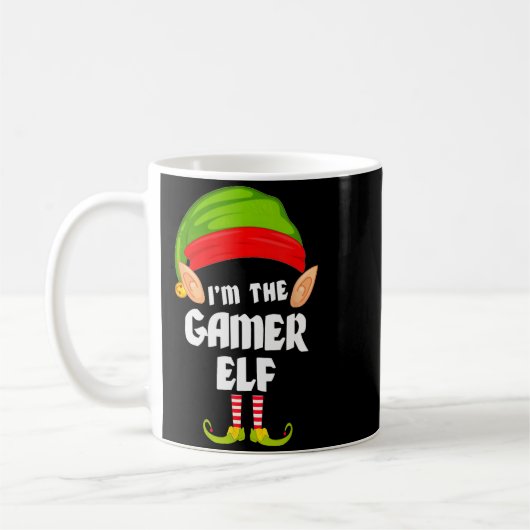 Mug Funny Gamer Elf Matching Family Group Pj Christmas (Gauche)