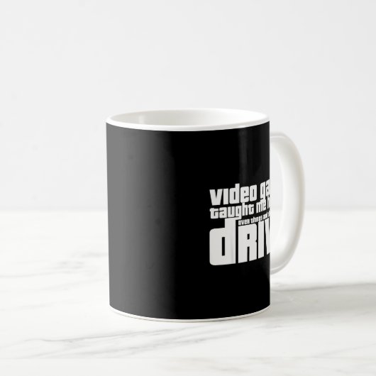 Mug Funny Gaming New Driver Video Game Driving Instruc (Devant droit)