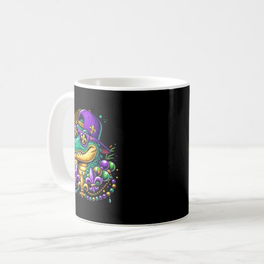 Mug Funny Gator Mardi Gras  (Devant gauche)