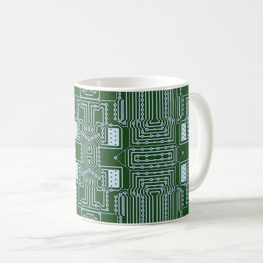 Mug Funny Geeky Nerd Motif de carte de circuit informa (Devant droit)