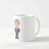 Mug Funny George W Bush Political Caricature (Devant droit)