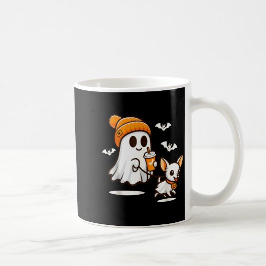 Mug Funny Ghost Walking Chihuahua Dog Halloween Women  (Droite)