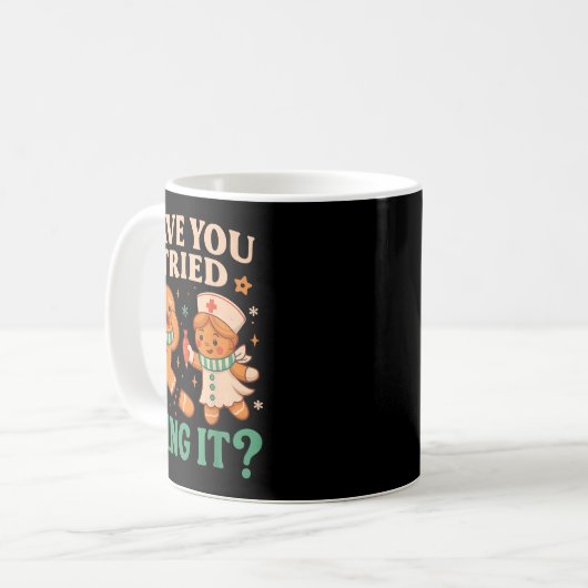 Mug Funny Gingerbread Christmas Pun Have You Tried Ici (Devant gauche)