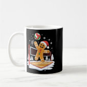 Mug Funny Gingerbread Volleyball Player Christmas  (Gauche)