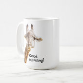 Mug Funny Giraffe Good Morning Salutation Faune (Devant gauche)