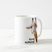 Mug Funny Giraffe Good Morning Salutation Faune (Devant droit)
