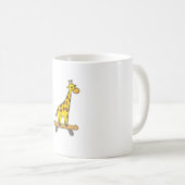 Mug Funny Giraffe Lover Giraffe Skateboard (Devant droit)