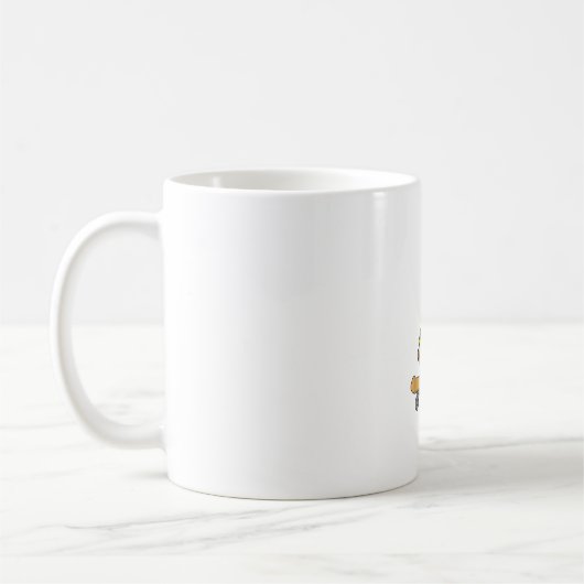 Mug Funny Giraffe Lover Giraffe Skateboard (Gauche)