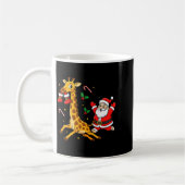 Mug Funny Giraffe Santa Claus Boots Christmas Womens M (Gauche)