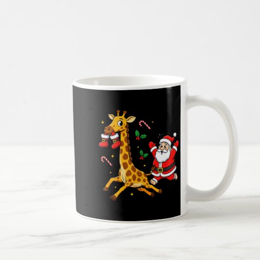 Mug Funny Giraffe Santa Claus Boots Christmas Womens M (Droite)