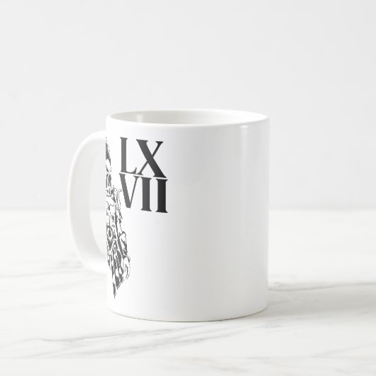 Mug Funny Gladiator 67 Meme Roman Numerals Lxvii Viral (Devant gauche)
