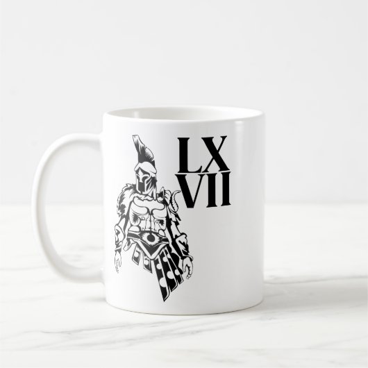 Mug Funny Gladiator 67 Meme Roman Numerals Lxvii Viral (Gauche)