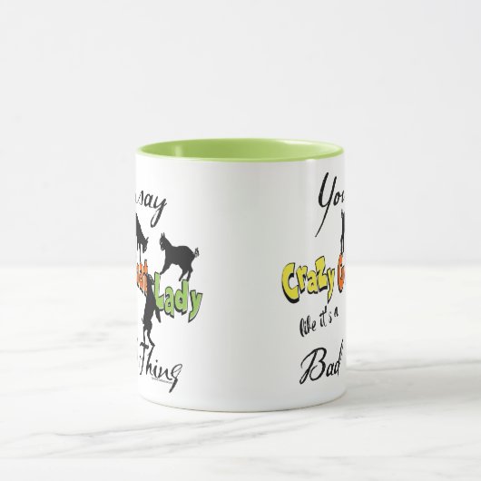 Mug FUNNY GOAT DIT : | Vous Dites Crazy Chèvre Lady (Centre)