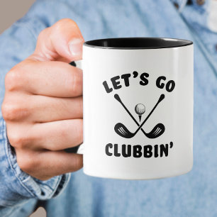 Mug Funny Golf Club Humour Modern Golfer Sports Noir
