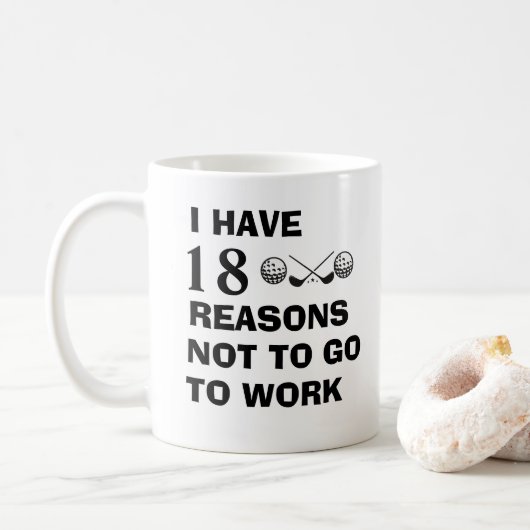 Mug Funny Golf dire pour un golfeur (Avec donut)