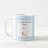 Mug Funny Goose with Blue Gingham Charm (Gauche)