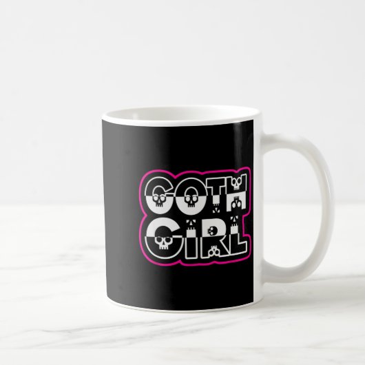 Mug Funny Goth Girl Black And White (Droite)