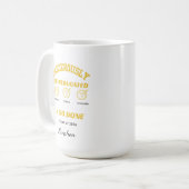 Mug Funny Graduation degree gold and black (Devant gauche)