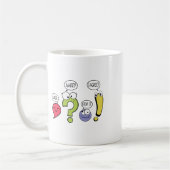 Mug Funny Grammar Teacher Punctuation Wait What Stop I (Gauche)