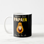 Mug Funny Grandfather World's Papa Papaya Pun  (Gauche)