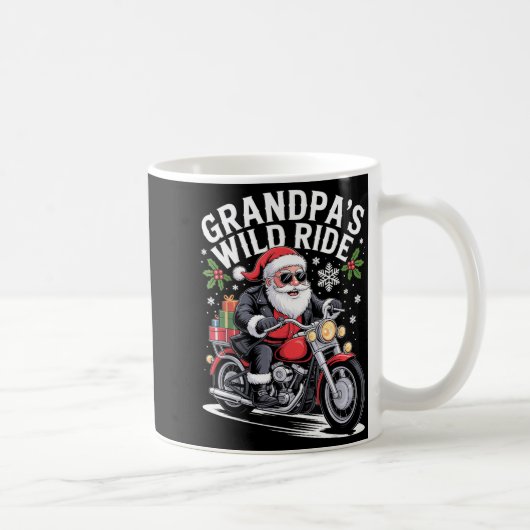 Mug Funny Grandpa's Biker Ride Christmas Motorcycle Sa (Droite)