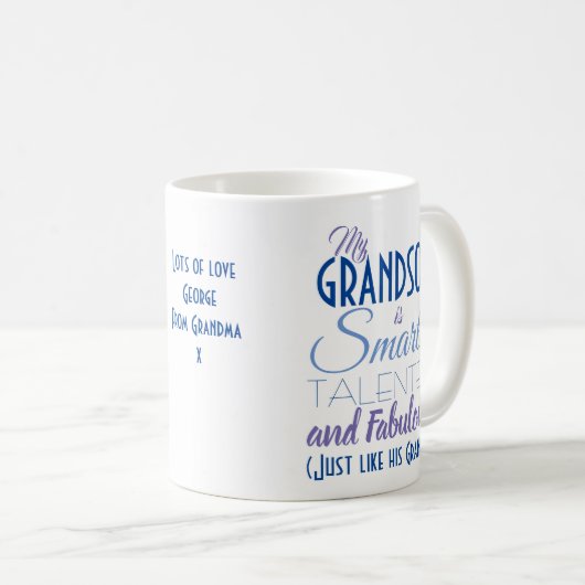 Mug Funny Grandson (Devant droit)