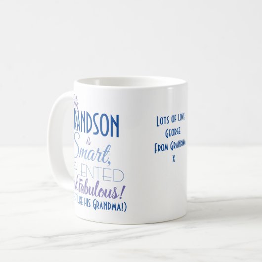 Mug Funny Grandson (Devant gauche)